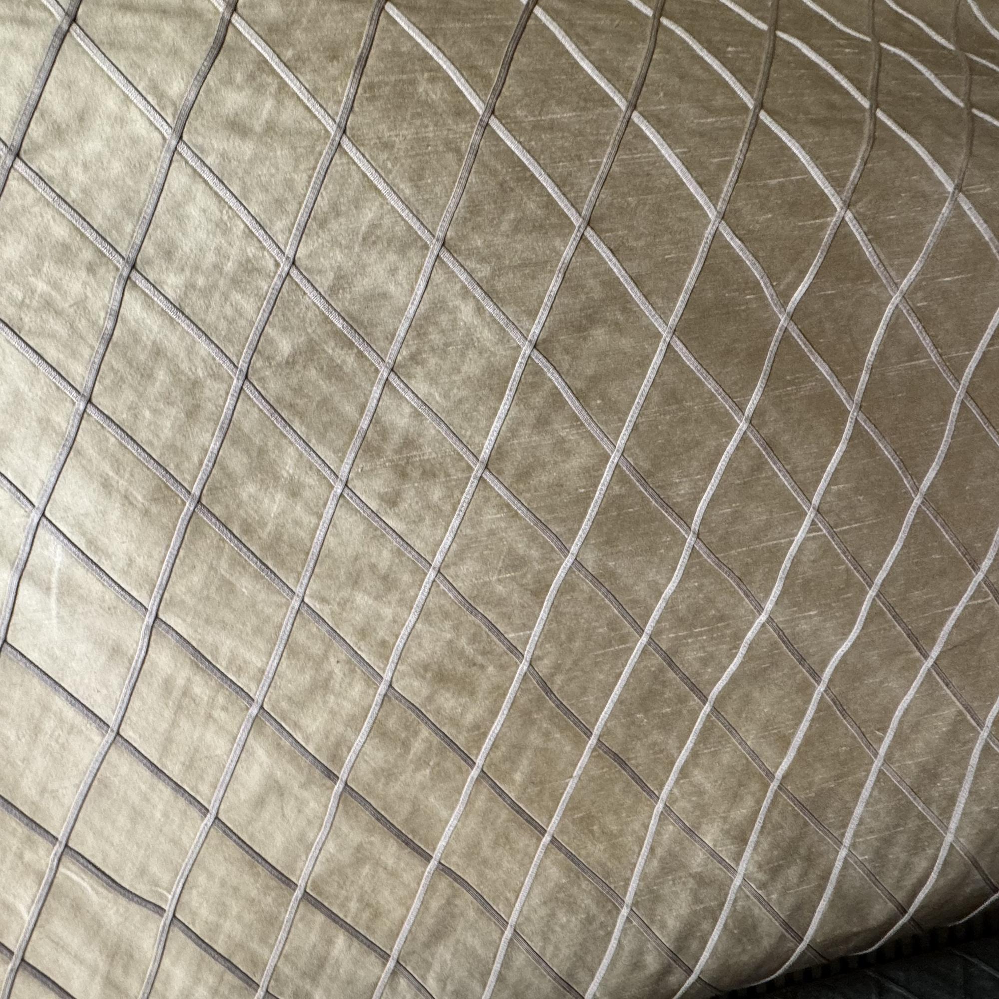 Scada Fabric | Diamond Geometric Silk Fabric | Drapery & Curtain Fabric