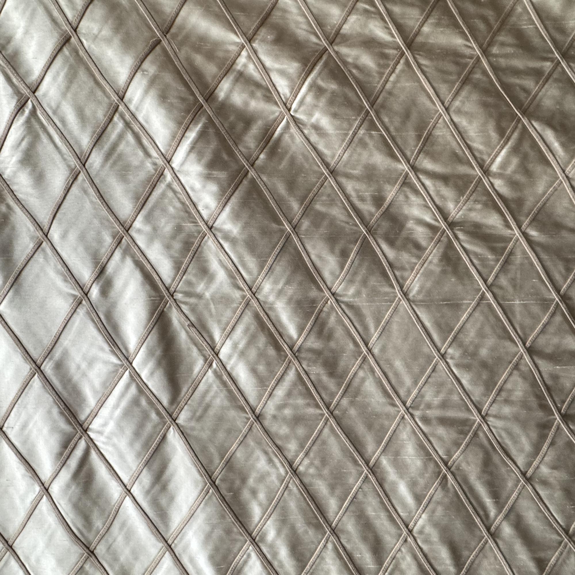 Scada Fabric | Diamond Geometric Silk Fabric | Drapery & Curtain Fabric