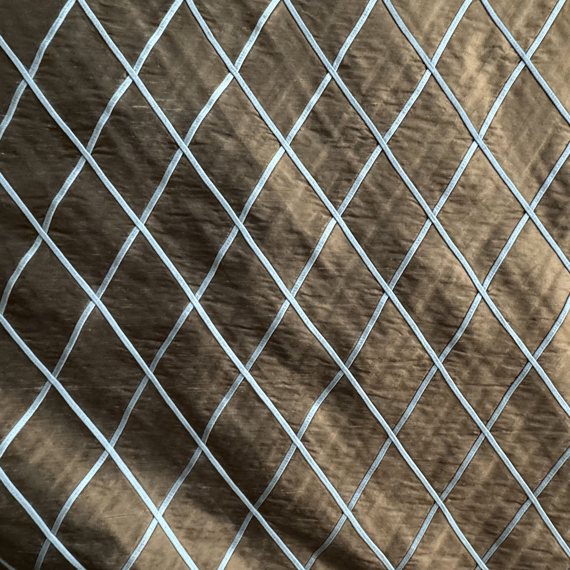 Scada Fabric | Diamond Geometric Silk Fabric | Drapery & Curtain Fabric