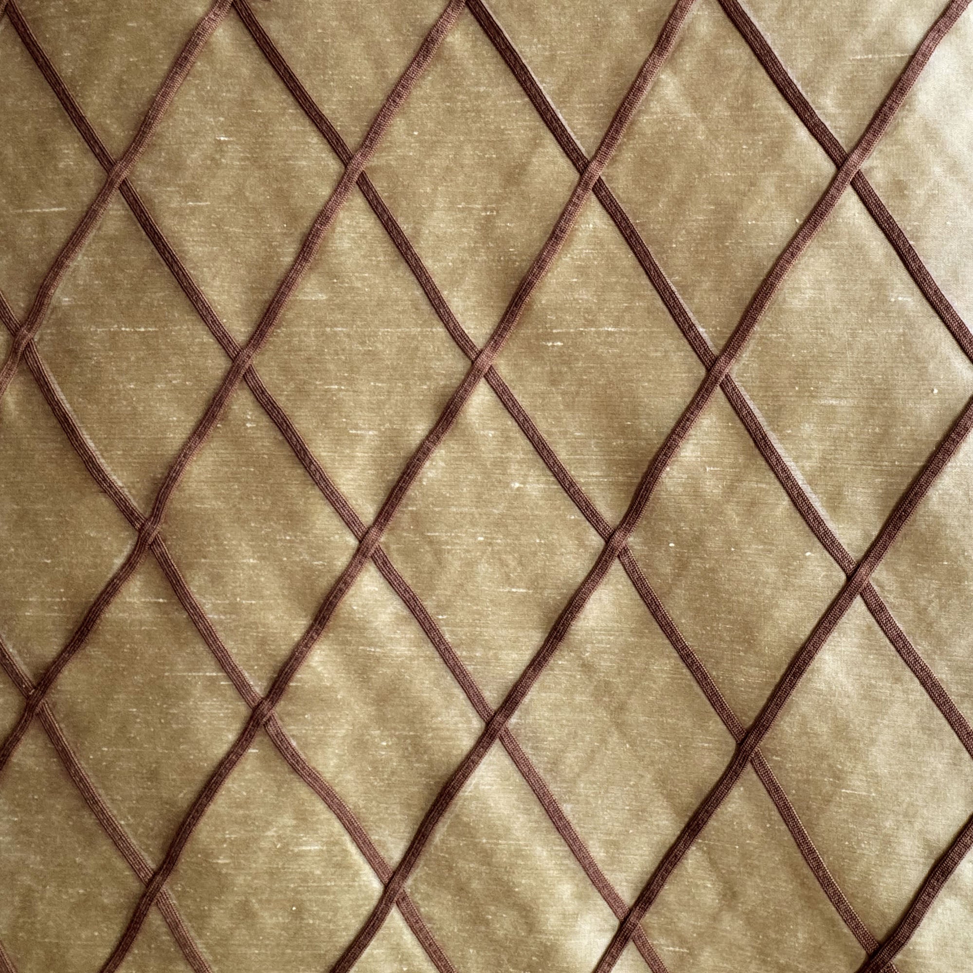 Scada Fabric | Diamond Geometric Silk Fabric | Drapery & Curtain Fabric