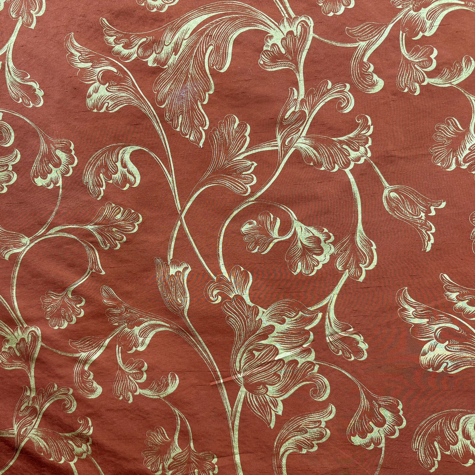 Stolvi Fabric | Floral Print Jacquard Silk Fabric | Drapery & Curtain Fabric