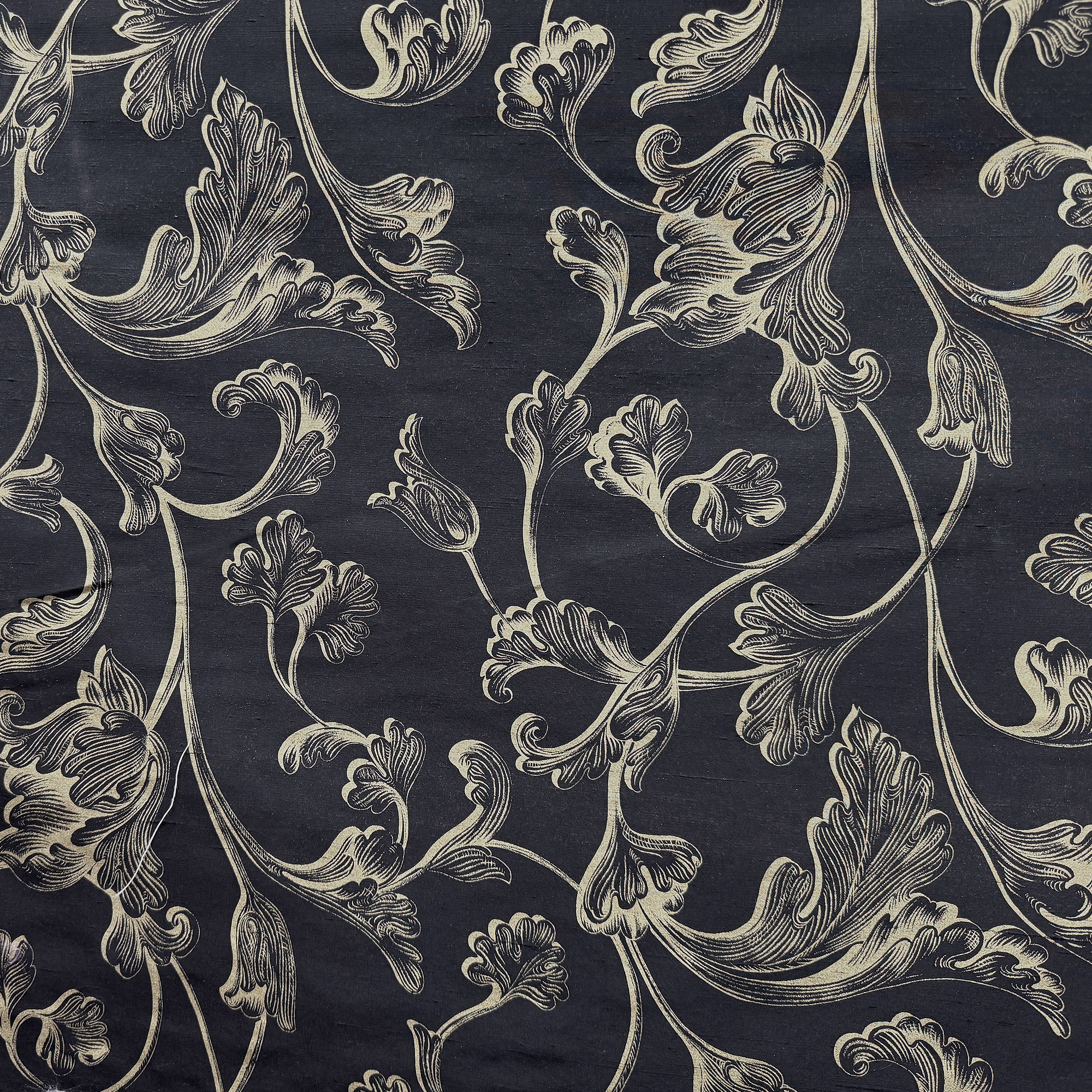 Stolvi Fabric | Floral Print Jacquard Silk Fabric | Drapery & Curtain Fabric