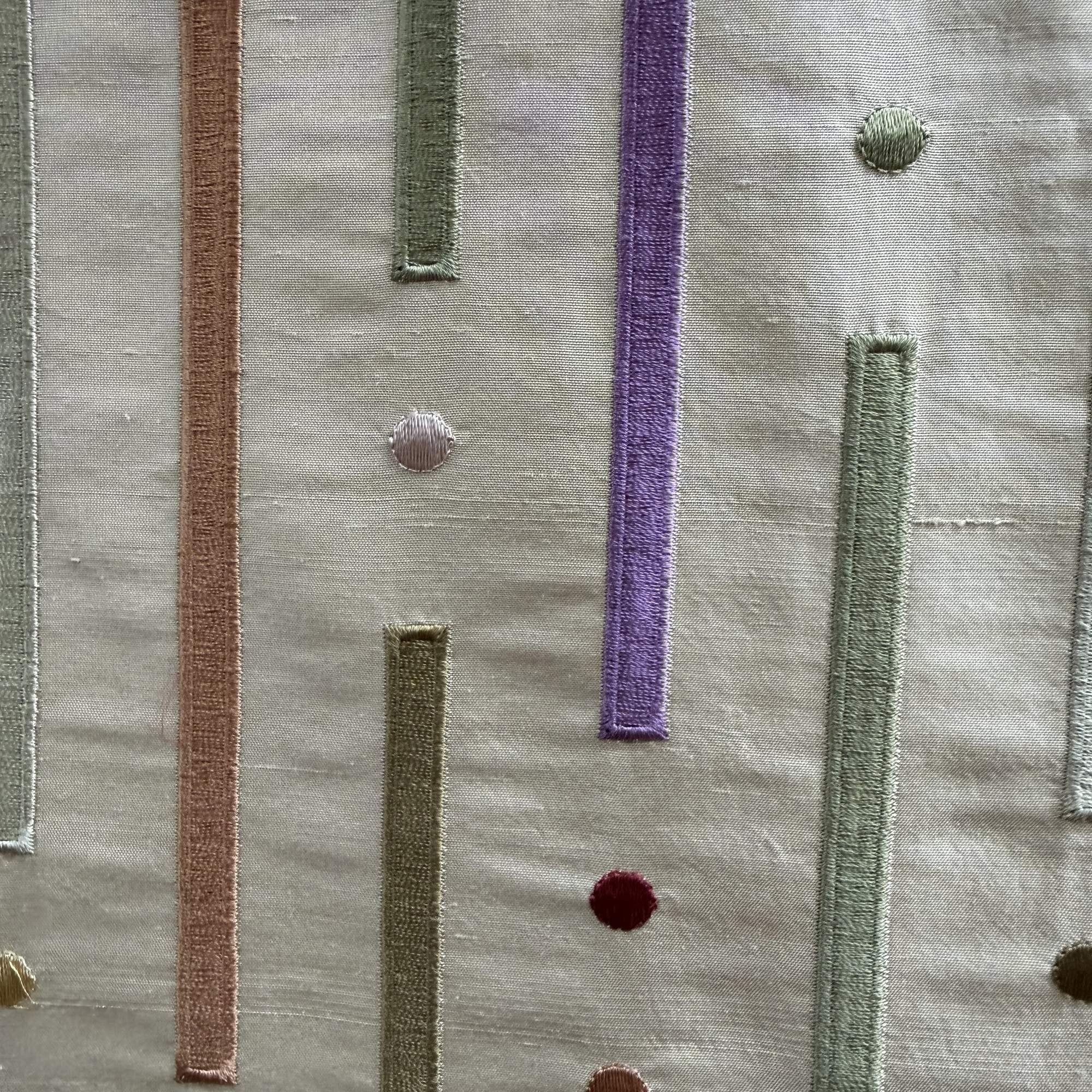 Stratus Fabric | Multi-Colored Stripe Silk Fabric | Drapery & Curtain Fabric