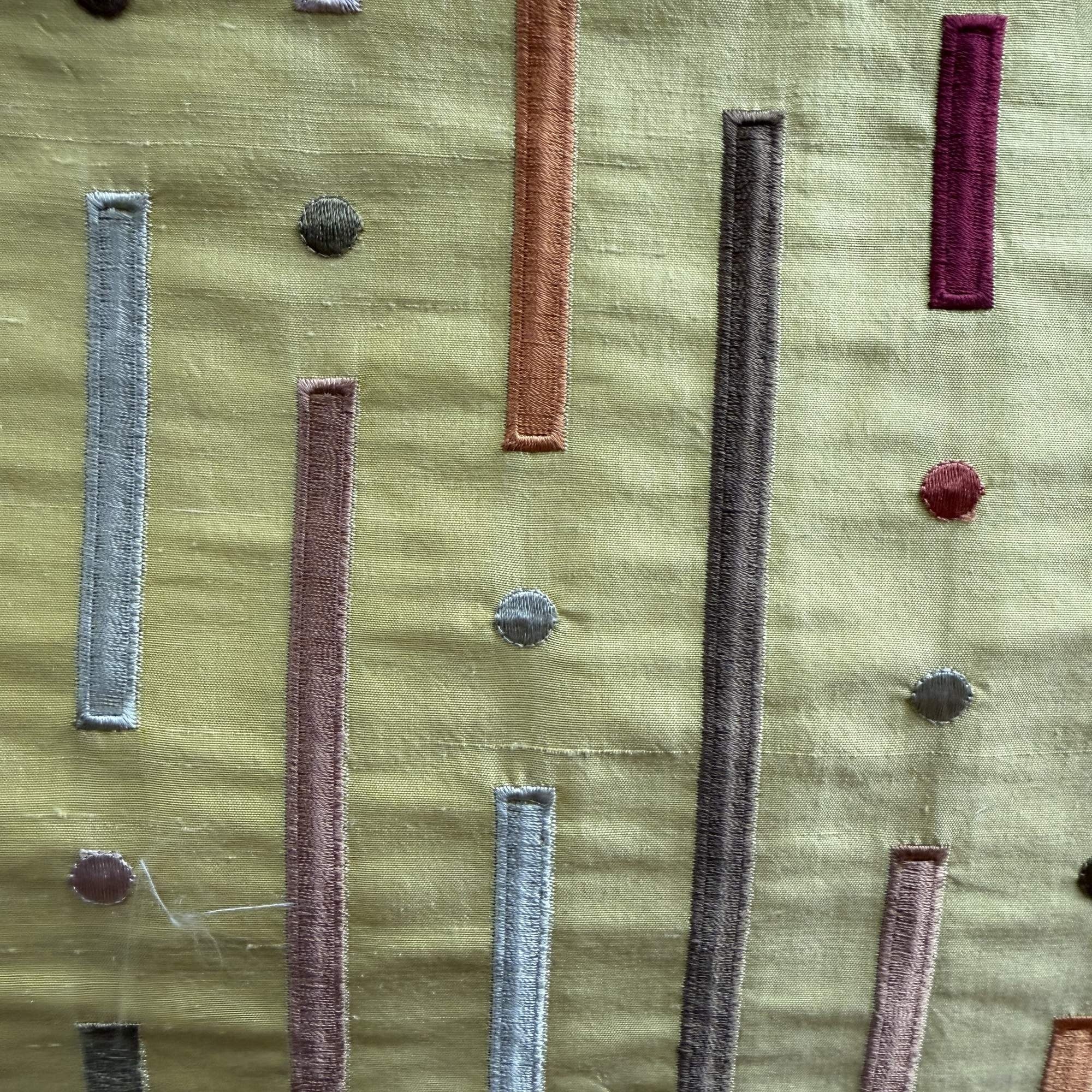 Stratus Fabric | Multi-Colored Stripe Silk Fabric | Drapery & Curtain Fabric