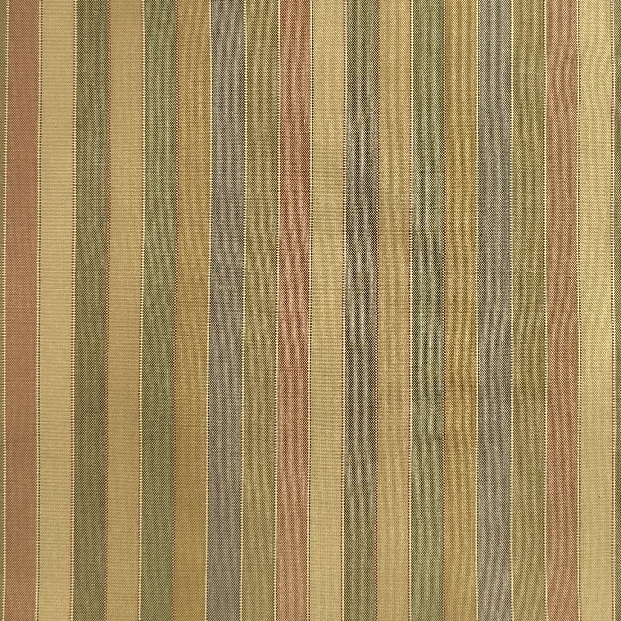 Strozzo Fabric | Multi-Colored Thin Stripe Silk Fabric | Drapery & Curtain Fabric