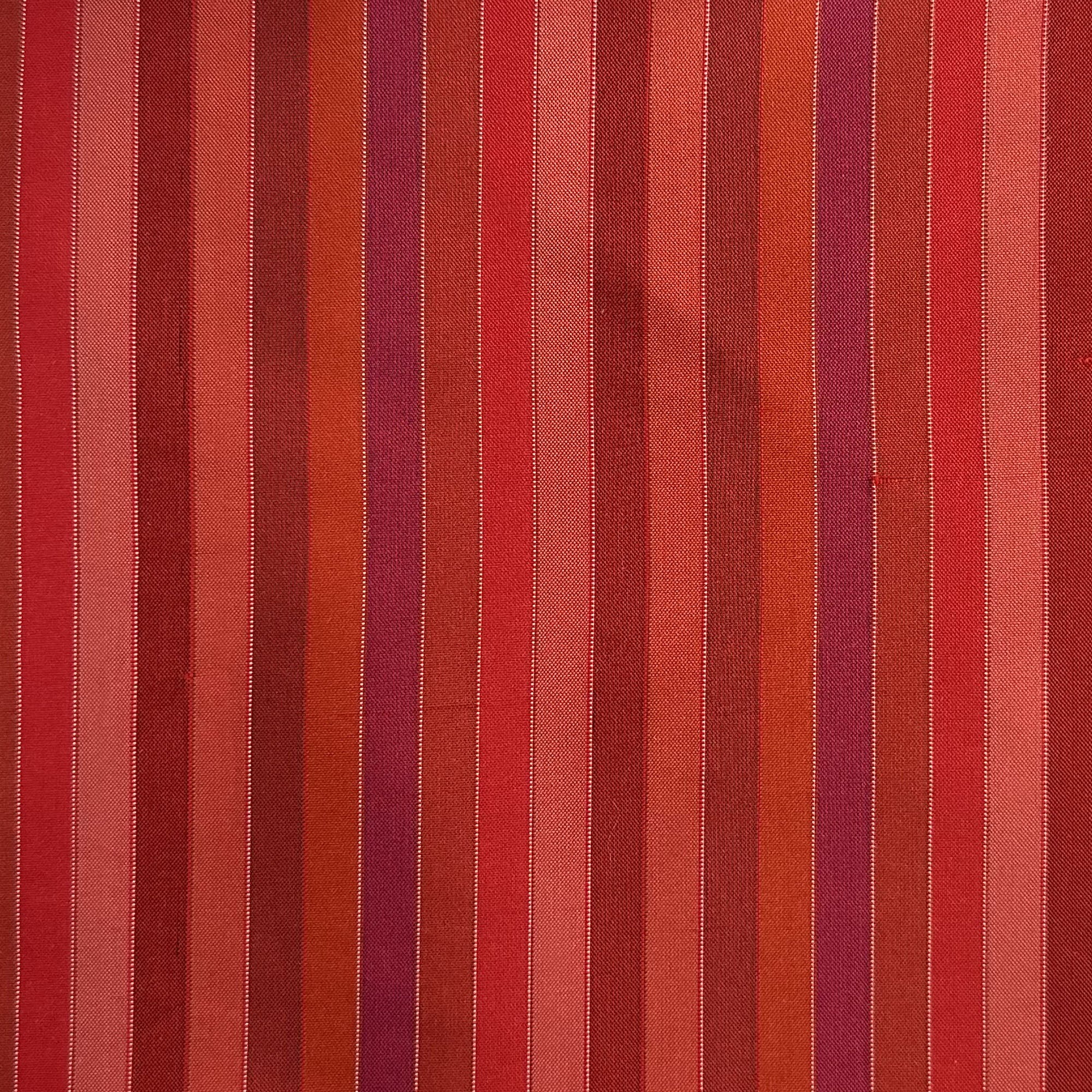 Strozzo Fabric | Multi-Colored Thin Stripe Silk Fabric | Drapery & Curtain Fabric