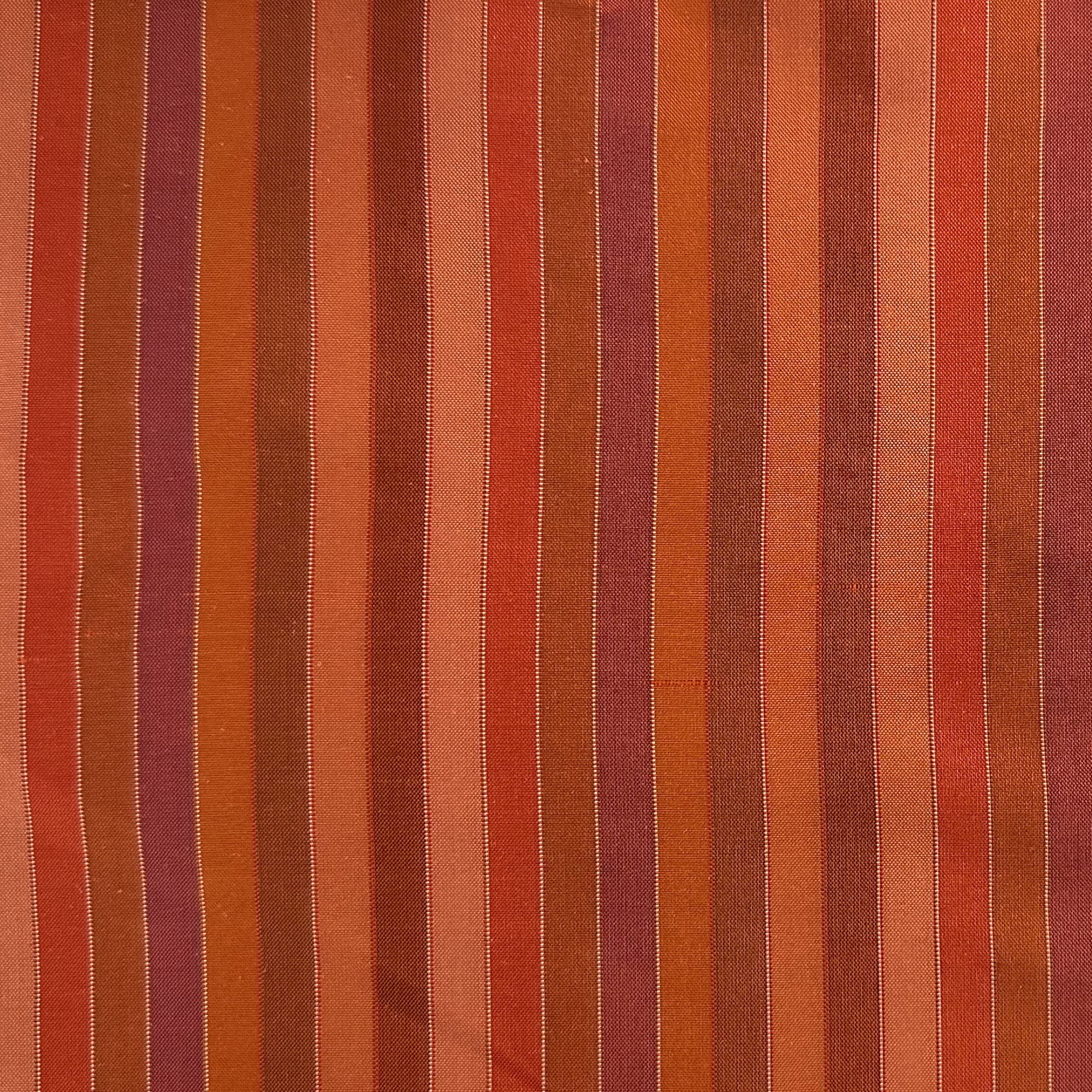 Strozzo Fabric | Multi-Colored Thin Stripe Silk Fabric | Drapery & Curtain Fabric