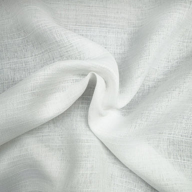 Tobey fabric in color White showcasing fabric solid sheer fabric drapery & curtain fabric.