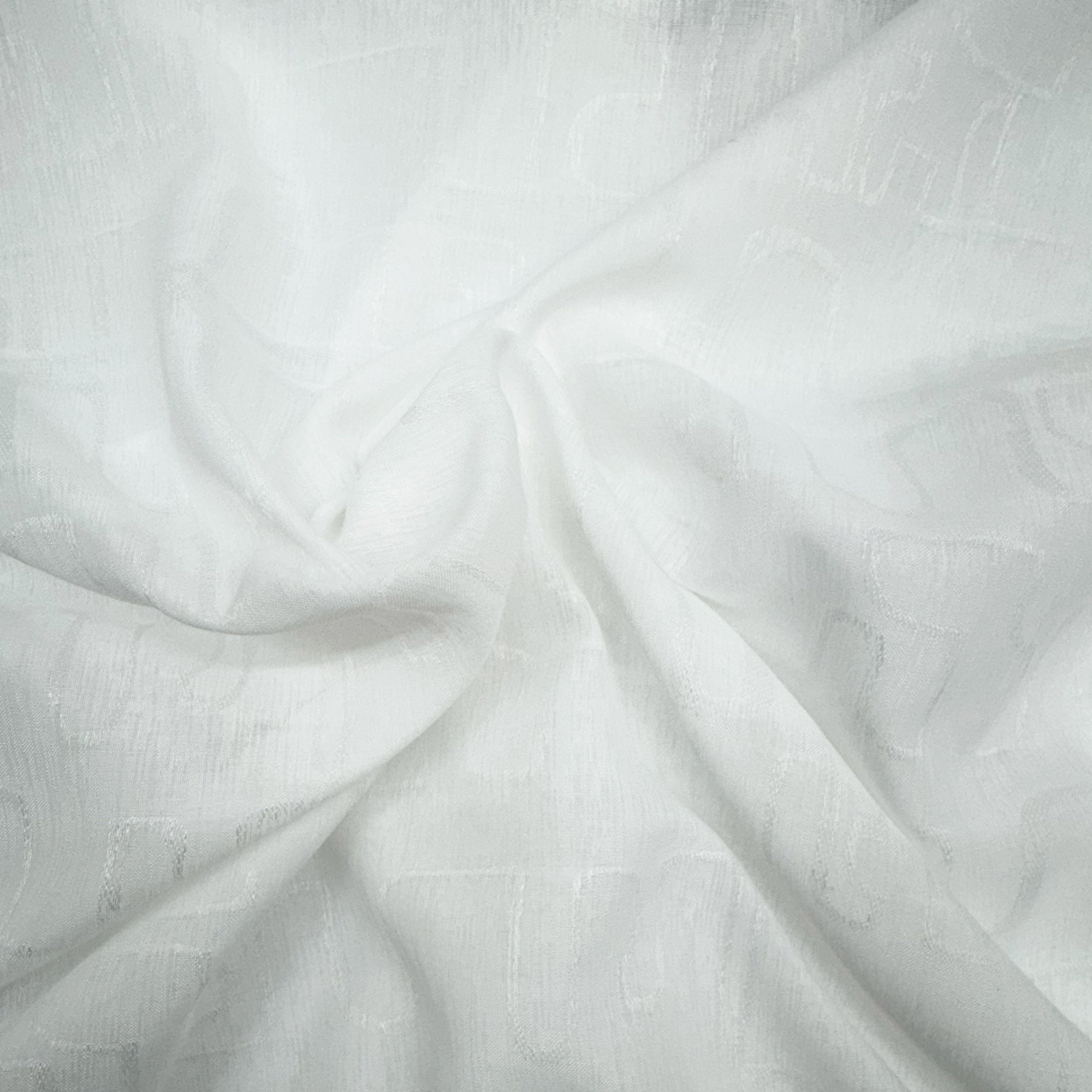 Trinity fabric in color White showcasing fabric solid sheer fabric drapery & curtain fabric.
