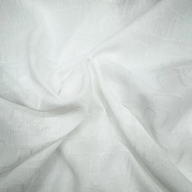 Trinity fabric in color White showcasing fabric solid sheer fabric drapery & curtain fabric.