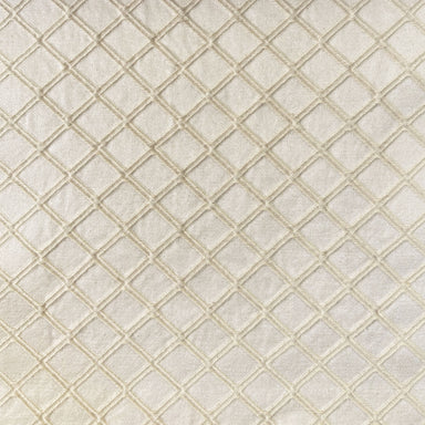 Vecta fabric in color Natural/Washed showcasing fabric embossed diamond jacquard upholstery fabric & drapery & curtain fabric.