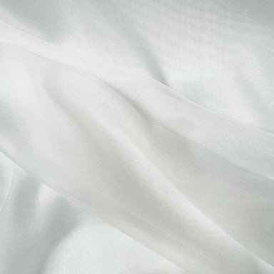 Voile fabric in color White showcasing fabric sheer organza fabric drapery & curtain fabric.