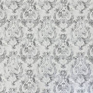 Zalara fabric in color Silver showcasing fabric textured damask faux silk upholstery fabric & drapery & curtain fabric.