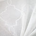 Aladdin fabric in color White showcasing fabric embroidered sheer drapery & curtain fabric.

