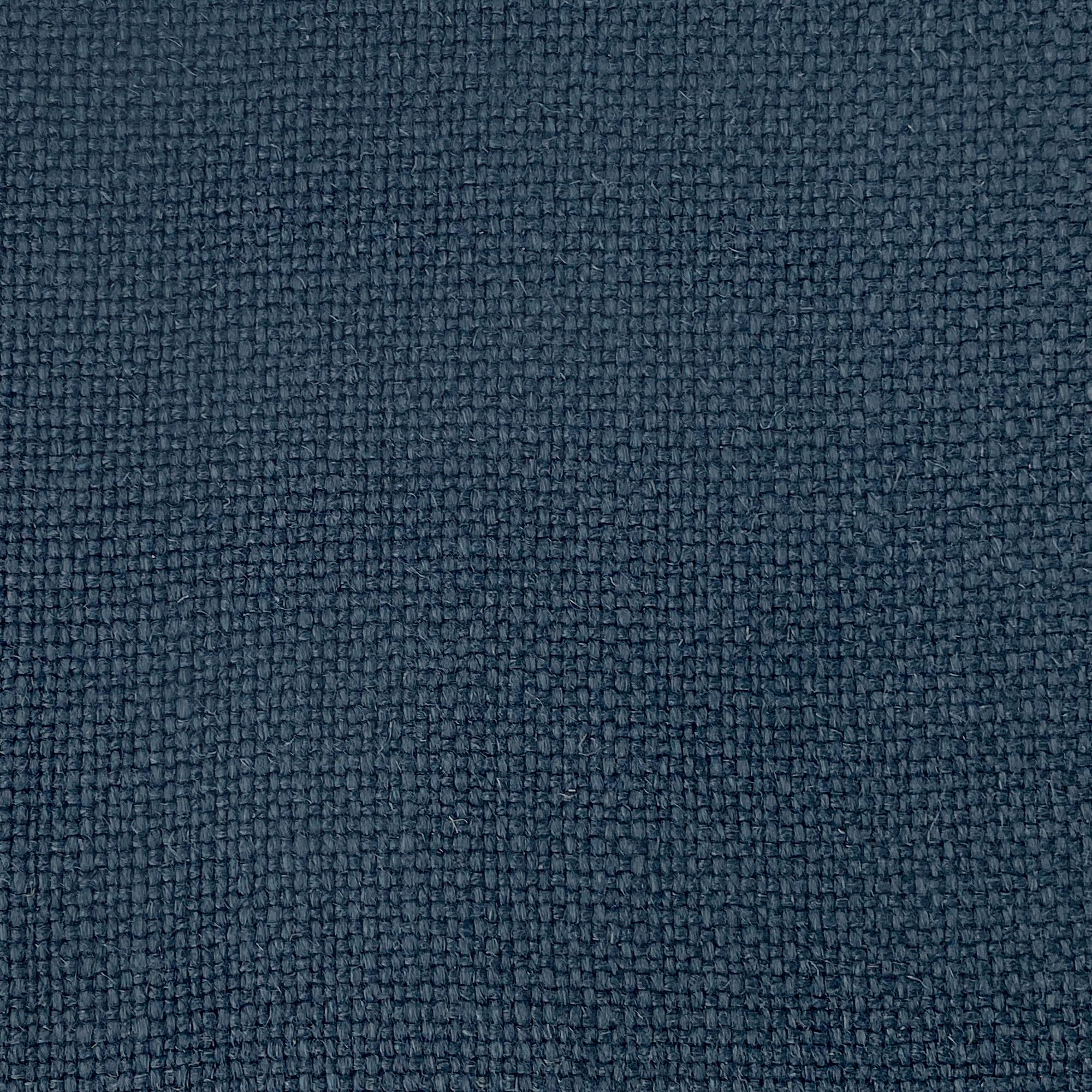Alexa fabric in color Denim showcasing fabric solid 100% linen upholstery fabric.