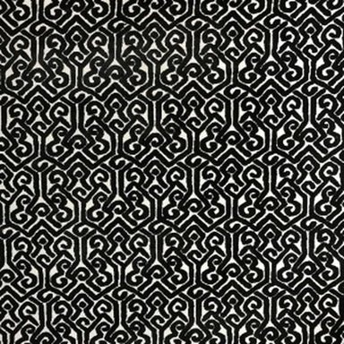Alexandra fabric in color Black showcasing fabric tribal cut velvet upholstery fabric & drapery & curtain fabric.