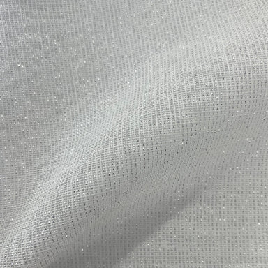 Alita fabric in color Silver showcasing fabric metallic sheer drapery & curtain fabric & table linen fabric.