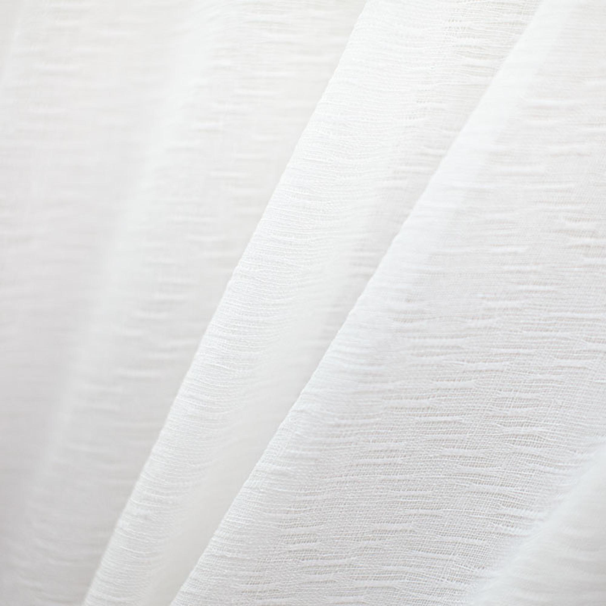 Anthony fabric in color White showcasing fabric solid textured sheer drapery & curtain fabric.