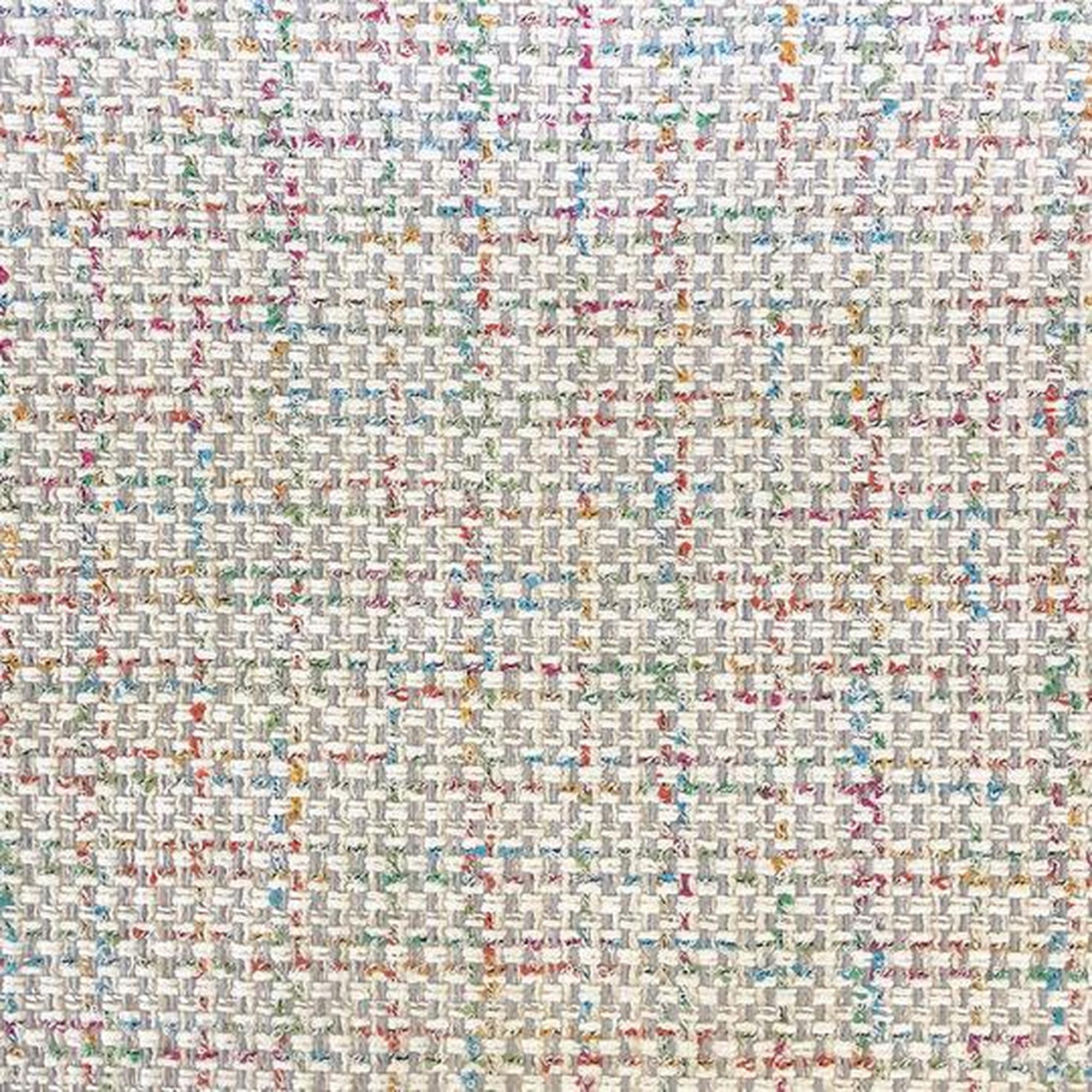 Bedford fabric in color Ivory showcasing fabric multicolor woven linen upholstery fabric.