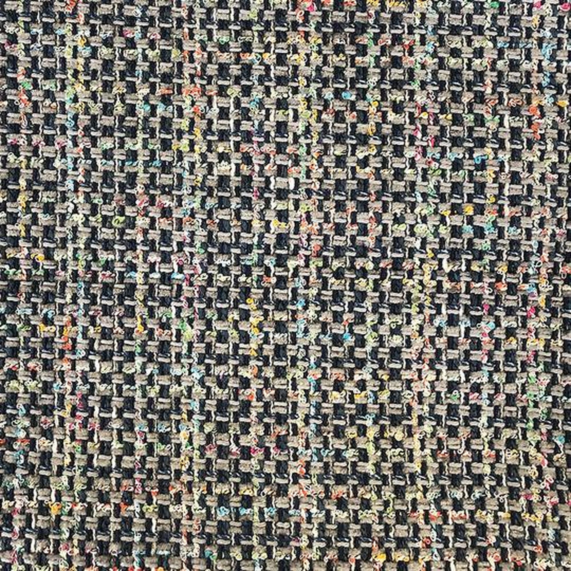 Bedford fabric in color Navy showcasing fabric multicolor woven linen upholstery fabric.