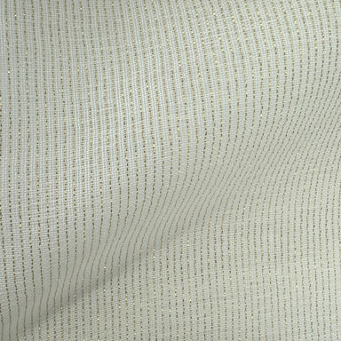 Brina fabric in color Gold showcasing fabric metallic sheer drapery & curtain fabric.