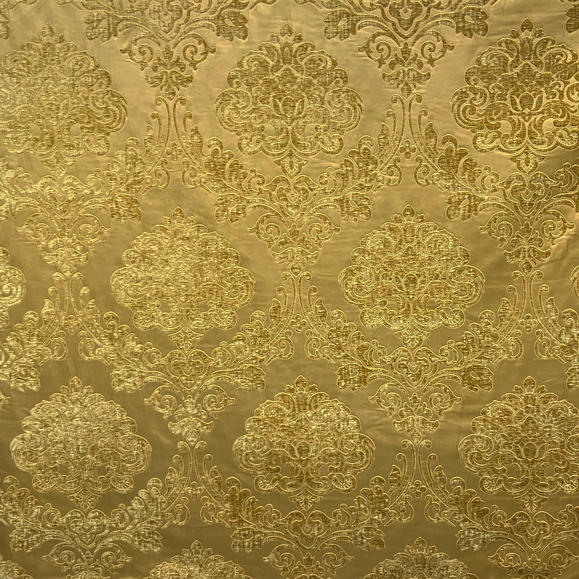 Casino fabric in color Mustard showcasing fabric tonal damask upholstery fabric & drapery & curtain fabric.