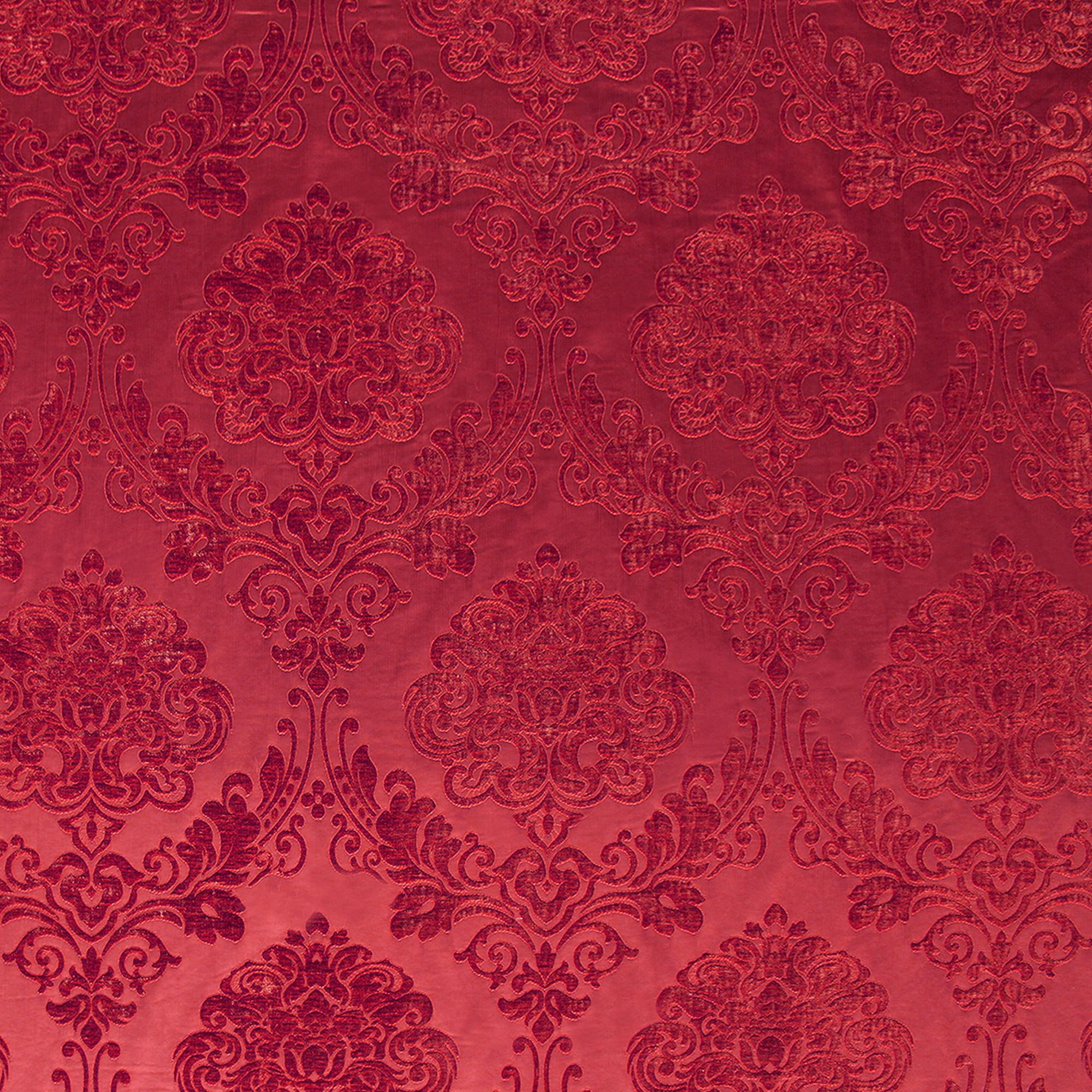 Casino fabric in color Crimson showcasing fabric tonal damask upholstery fabric & drapery & curtain fabric.