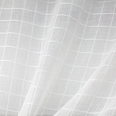 Cobb fabric in color White showcasing fabric square sheer drapery & curtain fabric.