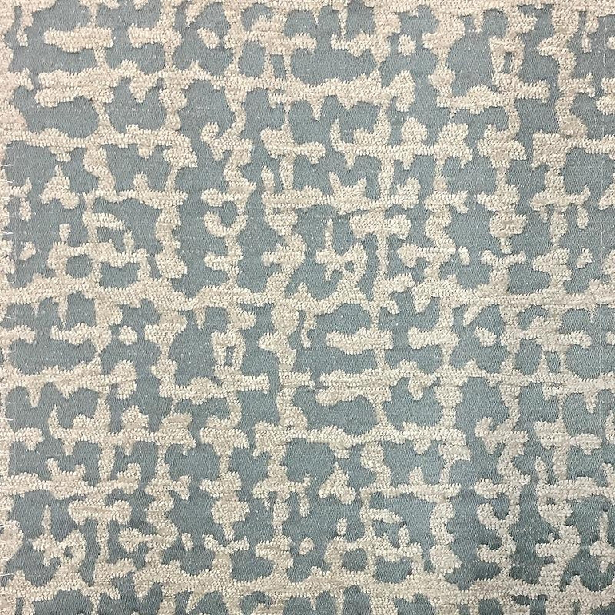 Damon fabric in color Sky showcasing fabric two tone chenille upholstery fabric & drapery & curtain fabric.