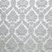 Delano fabric in color Silver showcasing fabric traditional damask drapery & curtain fabric & table linen fabric.