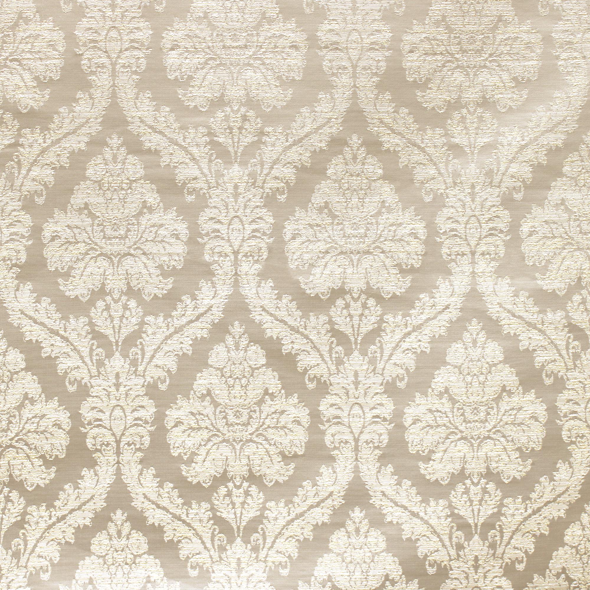Delano fabric in color Champagne showcasing fabric traditional damask drapery & curtain fabric & table linen fabric.