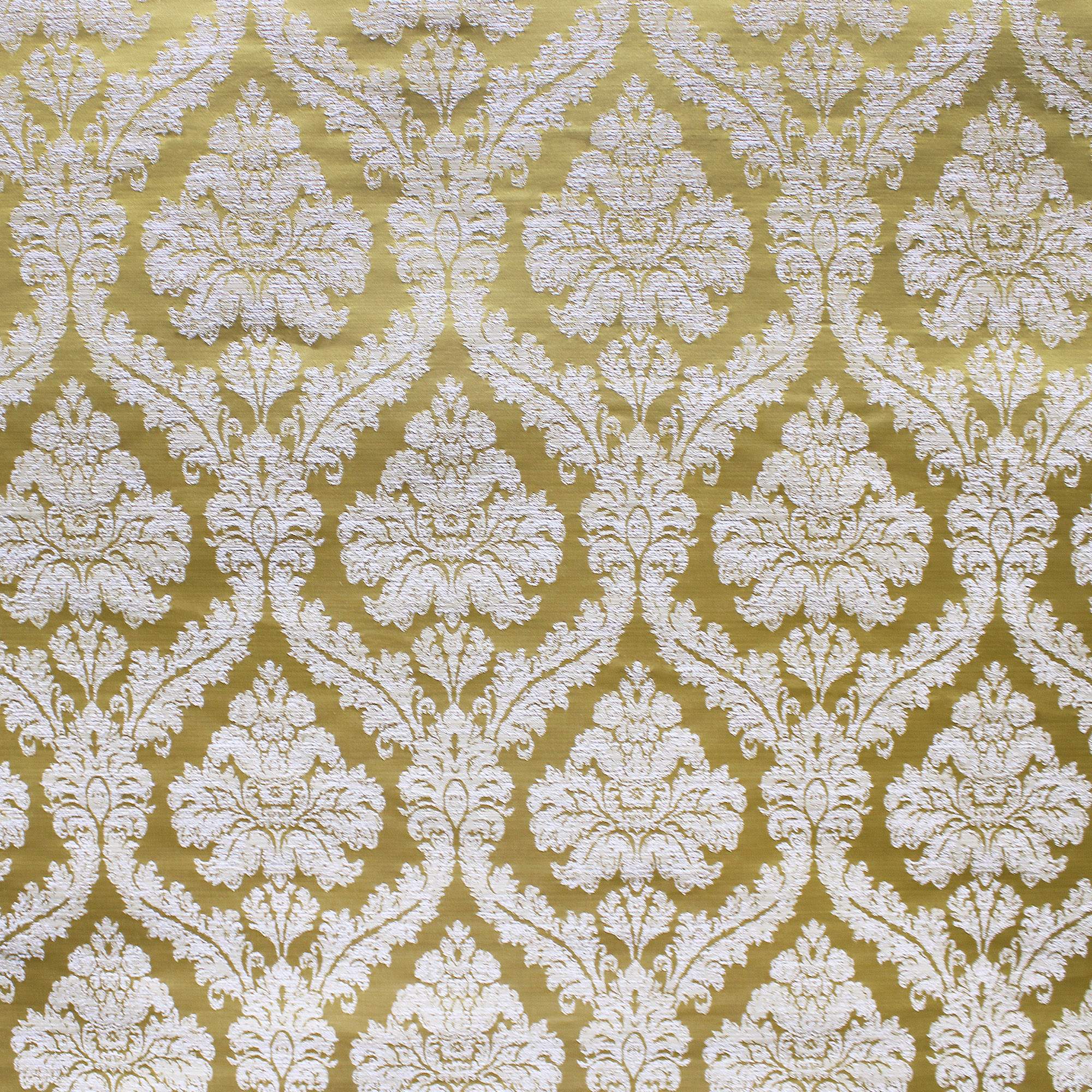 Delano fabric in color Gold showcasing fabric traditional damask drapery & curtain fabric & table linen fabric.
