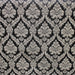 Delano fabric in color Black showcasing fabric traditional damask drapery & curtain fabric & table linen fabric.