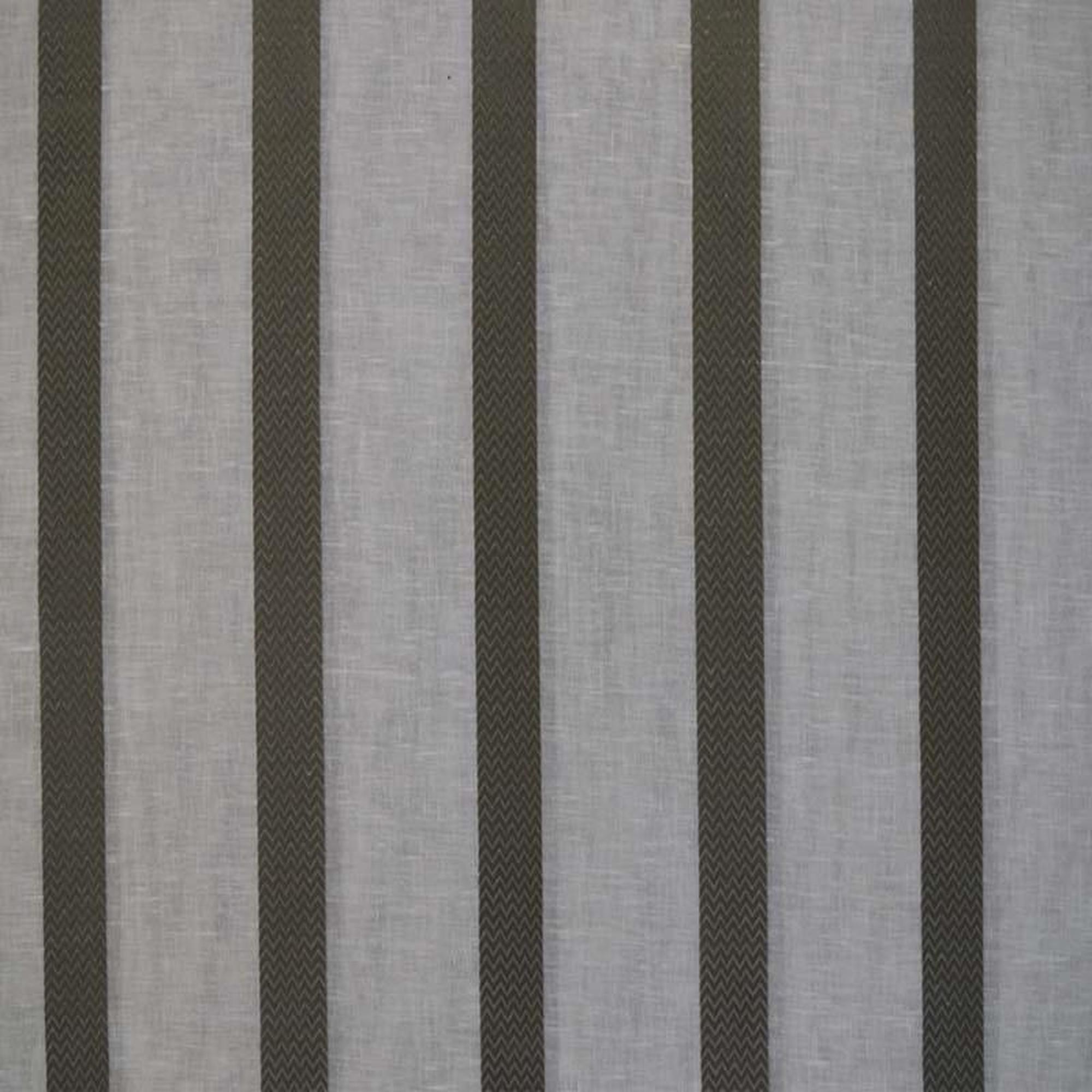 Delmar fabric in color Silver showcasing fabric striped sheer drapery & curtain fabric.