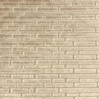 Dezi fabric in color Cream showcasing fabric textured solid brick-like chenille upholstery fabric & drapery & curtain fabric.