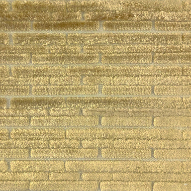 Dezi fabric in color Gold showcasing fabric textured solid brick-like chenille upholstery fabric & drapery & curtain fabric.