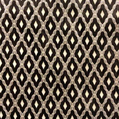 Diego fabric in color Chocolate showcasing fabric diamond shaped cut velvet upholstery fabric.