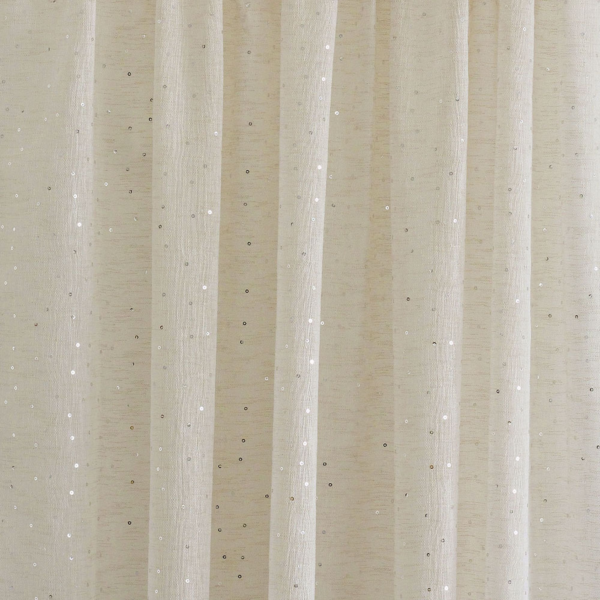 Polak Fabric | Sheer Sequins with Dots Fabric | Drapery & Curtain Fabric