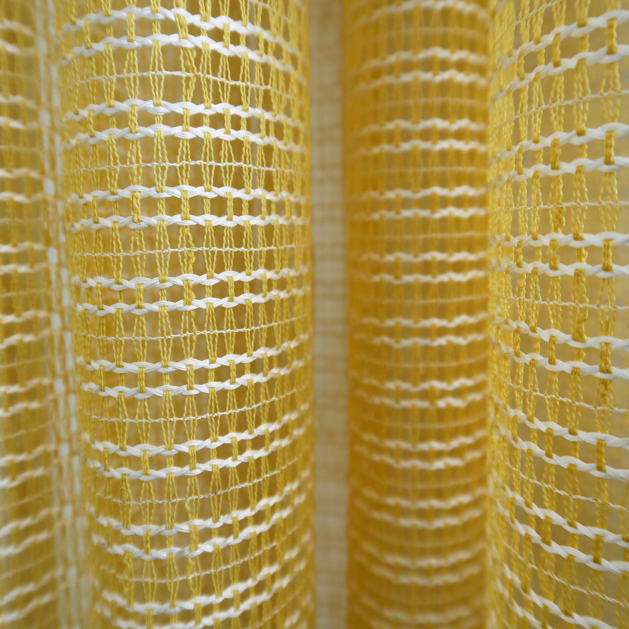 Ruby Curtain Panels | Striped Shiny Sheer