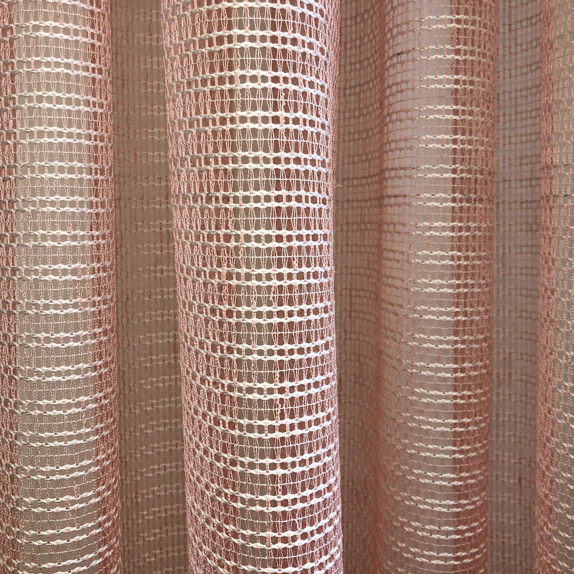 Ruby Curtain Panels | Striped Shiny Sheer