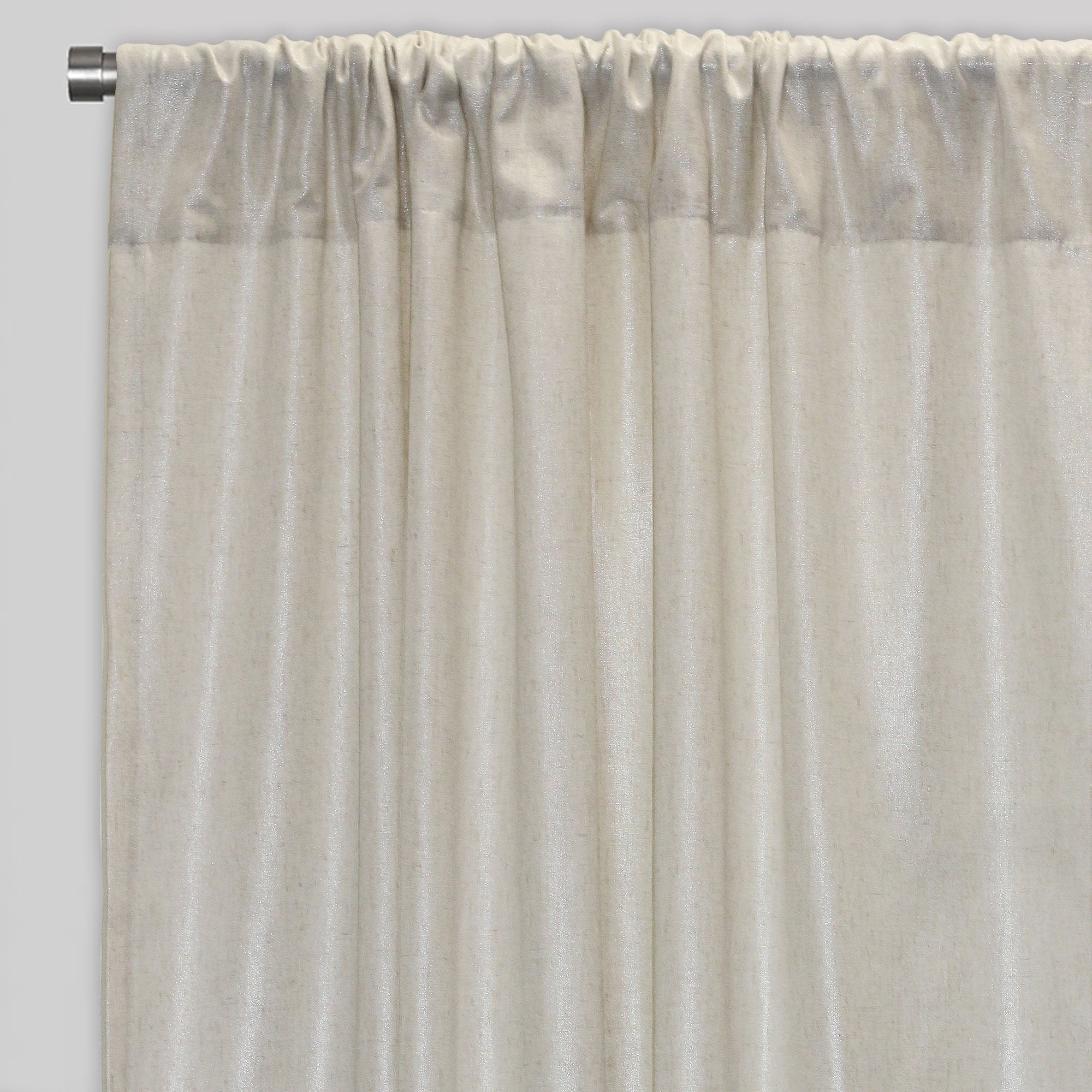 Shanna Curtain Panels | Metallic Linen Look