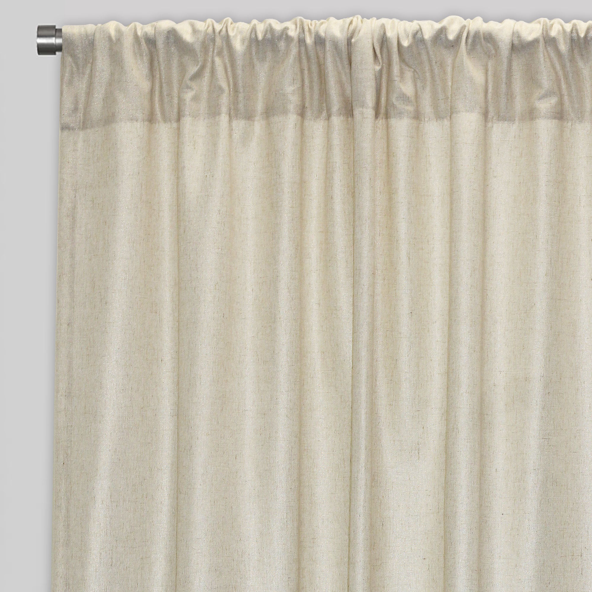 Shanna Curtain Panels | Metallic Linen Look