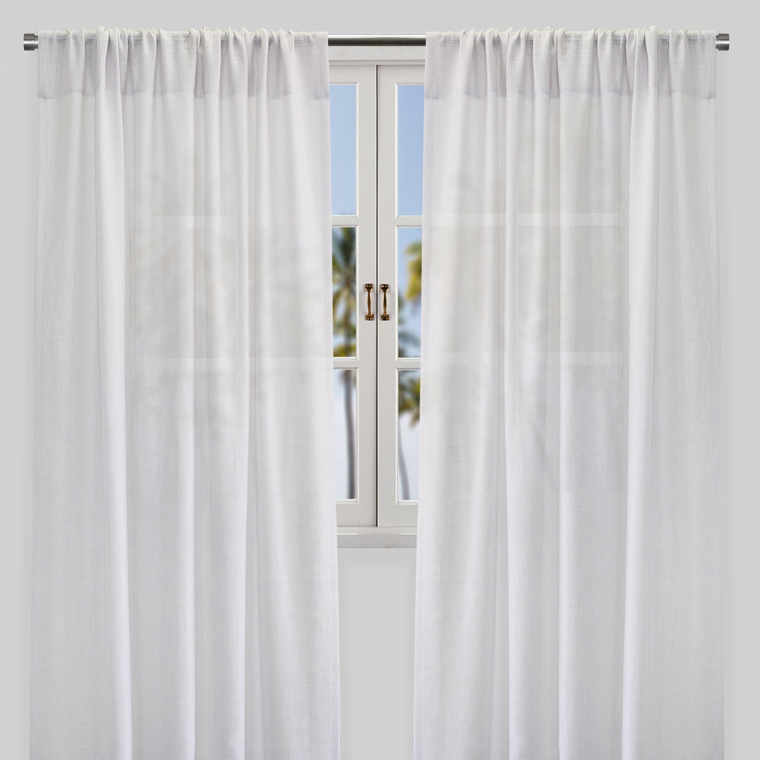Shira Curtain Panels | Solid Linen Blend