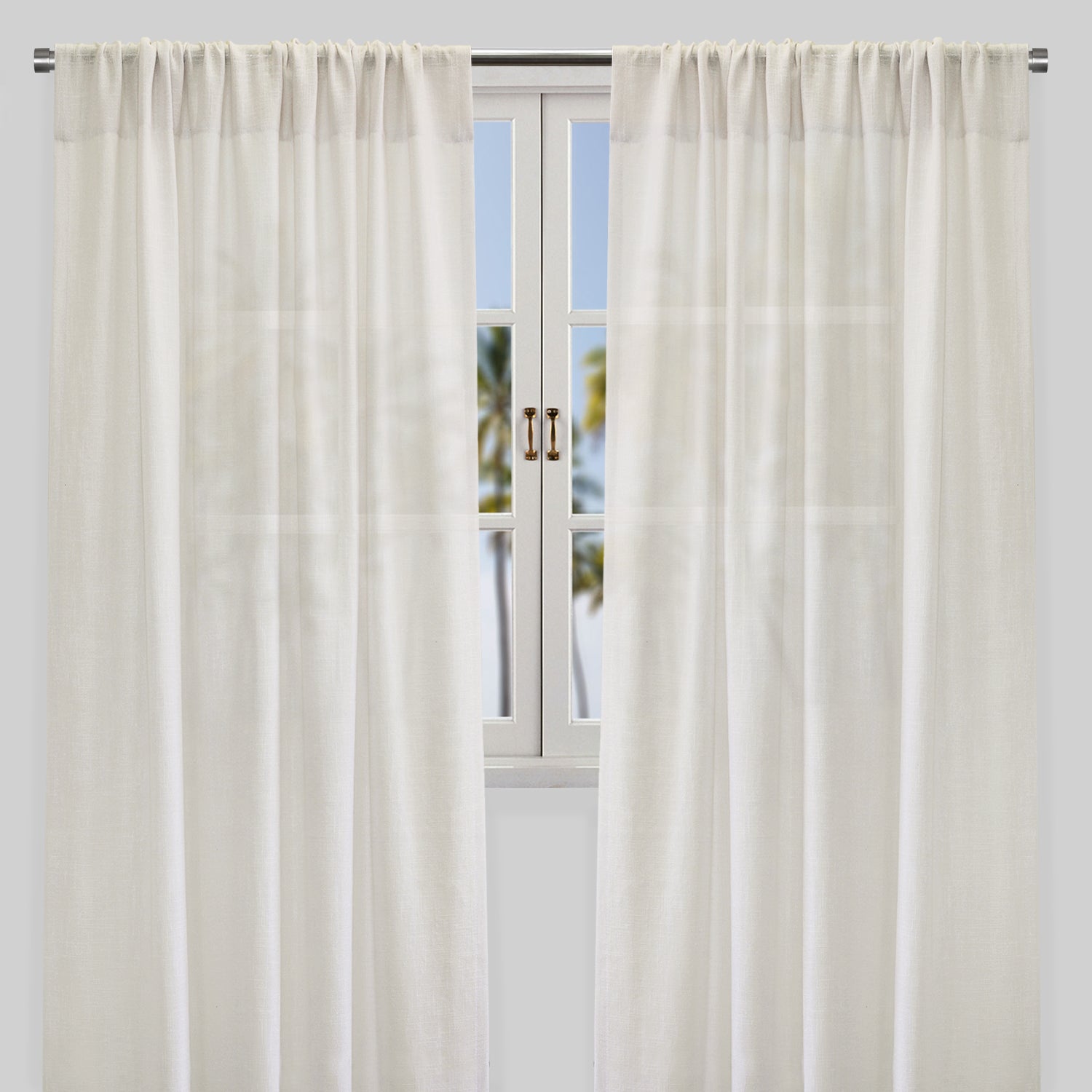 Shira Curtain Panels | Solid Linen Blend