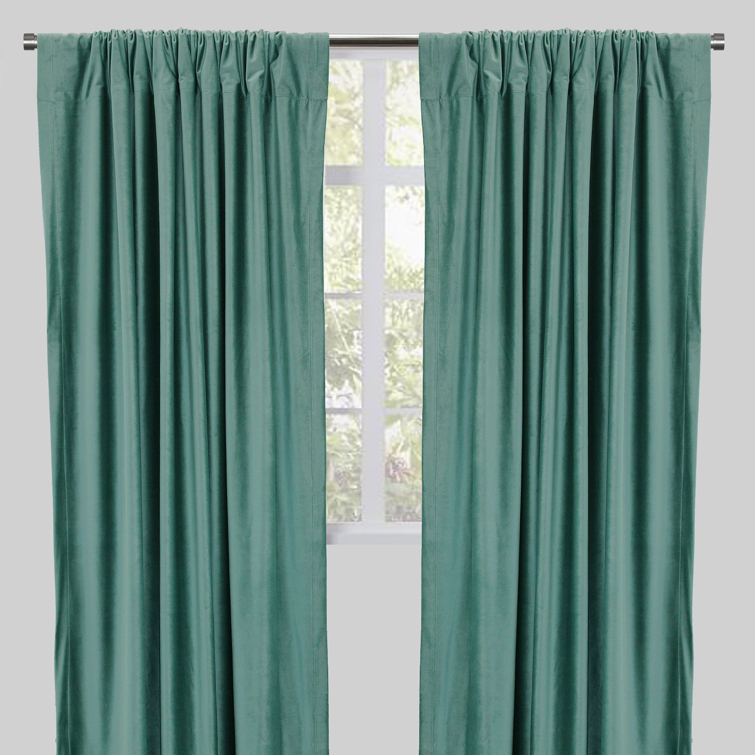 Tuscan Curtain Panels | Shiny Solid Velvet