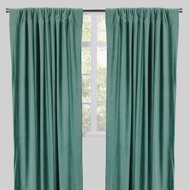 Tuscan Curtain Panels | Shiny Solid Velvet