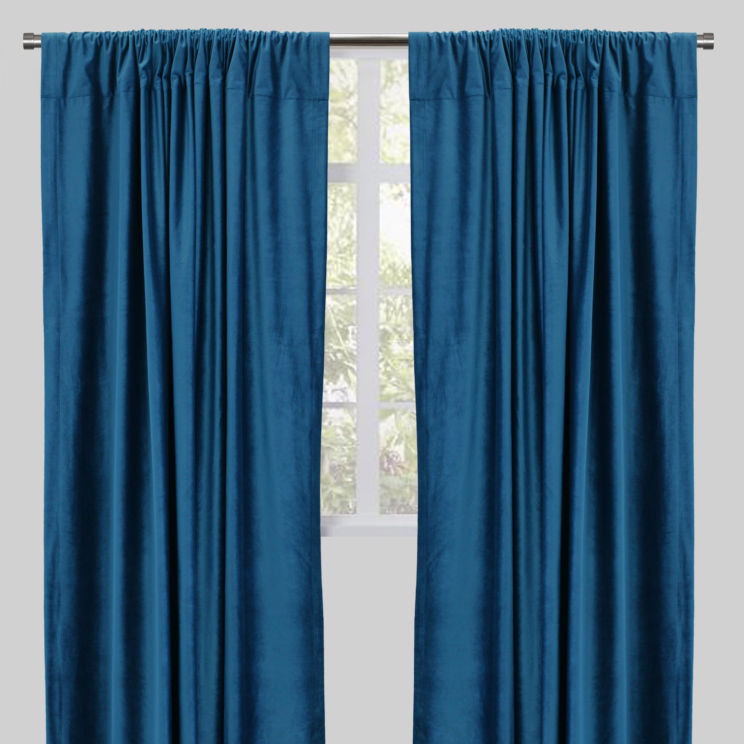 Tuscan Curtain Panels | Shiny Solid Velvet