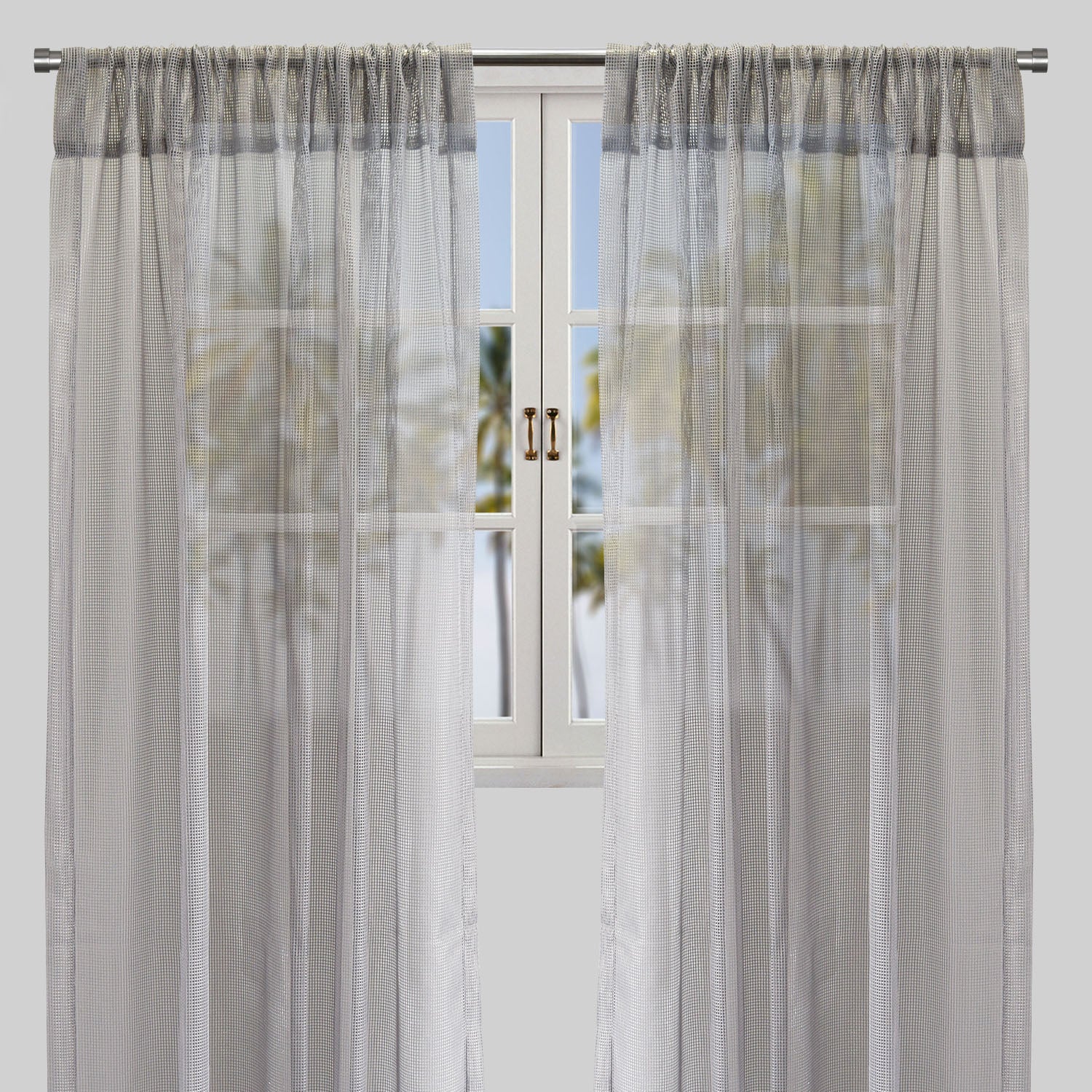 Zone Curtain Panels | Solid Net-Like Sheer