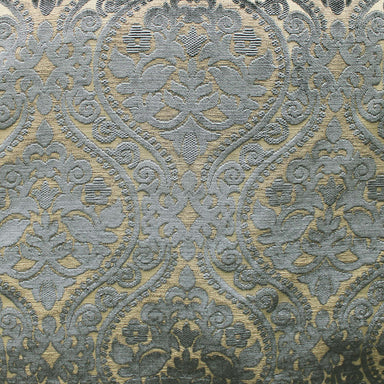 Elisha fabric in color Gray showcasing fabric jacquard damask chenille on linen look upholstery fabric & drapery & curtain fabric.