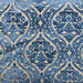 Elisha fabric in color Denim showcasing fabric jacquard damask chenille on linen look upholstery fabric & drapery & curtain fabric.